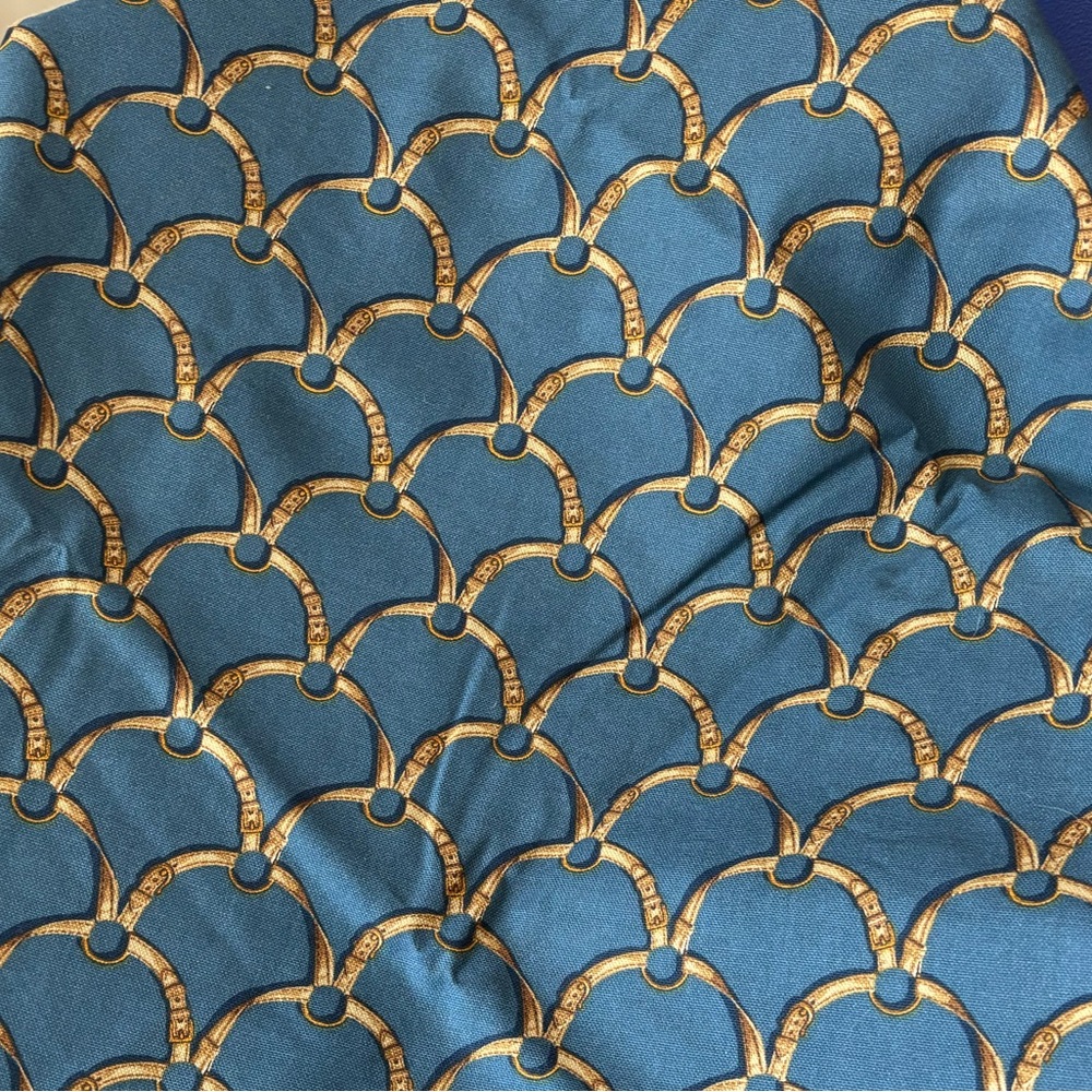 Patricia Spratt Cotton Tablecloth — Round table - Bridle Bit Pattern